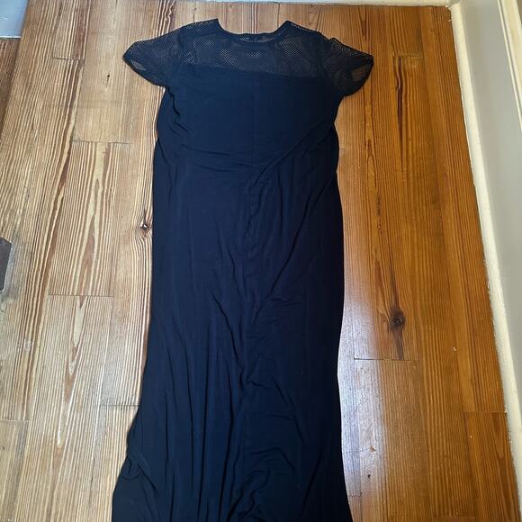La Dystinction black mesh maxi t-shirt dress SIZE M - Picture 3 of 6